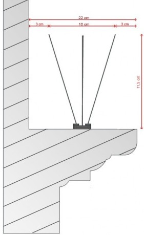 Основные размеры антиприсадных шипов